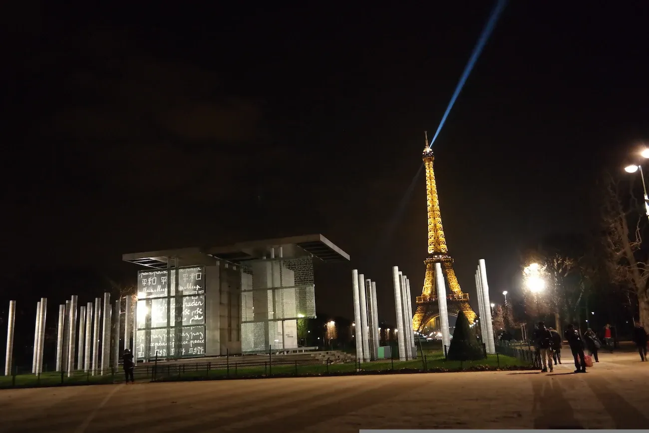 When does the Eiffel Tower sparkle?